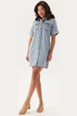 VERO MODA Vmjennie Ss Short Denim Dress XS