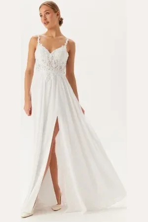 Christian Koehlert Paris Chiffon Rhinestone Wedding Dress 36