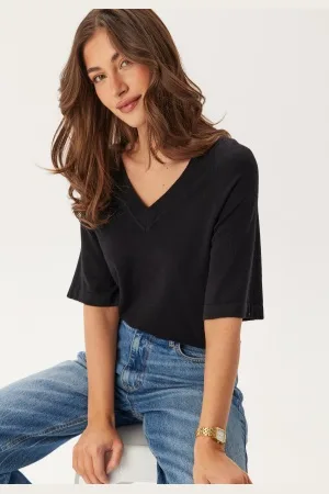Object Objthess 2/4 LO V-NECK KNIT TO S