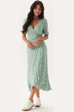 Happy Holly Frill S/S Wrap Dress 32/34