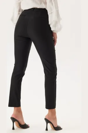 BUBBLEROOM Lorene High Waist Stretchy Ankle Slit Trousers 34