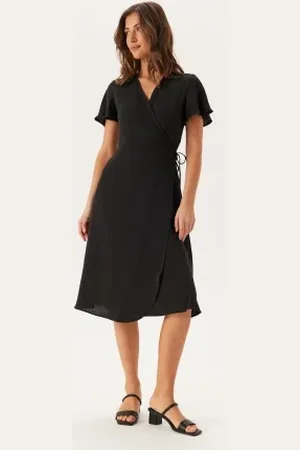 VILA Vilovie S/S Wrap Midi Dress 34