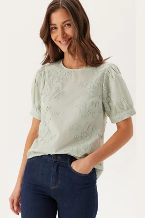 VILA Visonja O-neck S/S TOP/LN TOP/ 38