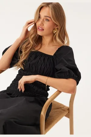 BUBBLEROOM Square Neck Smock Top XS