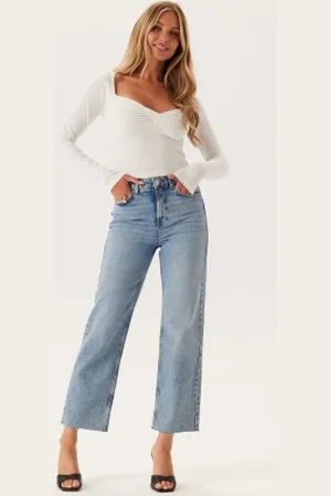 BUBBLEROOM High Straight Ankle Jeans 34