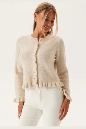Pieces® Pclydia Ls Frill Knit Cardigan M