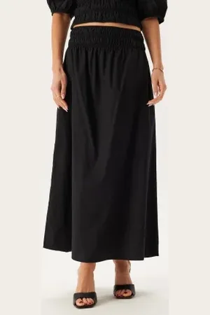 BUBBLEROOM Smock Waist Maxi Skirt XS