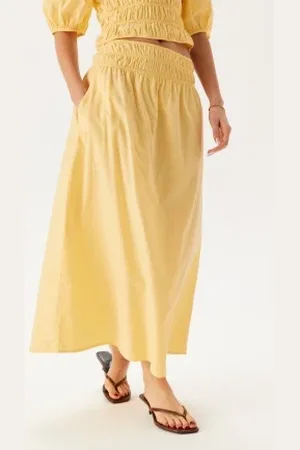 BUBBLEROOM Smock Waist Maxi Skirt XS