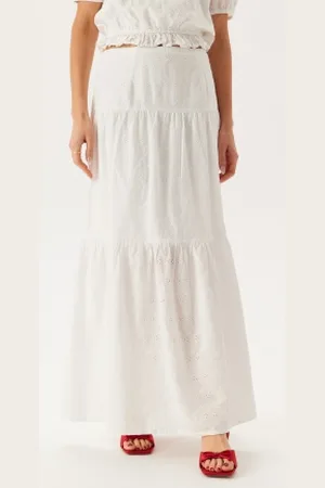 BUBBLEROOM Broderie Anglaise Maxi Skirt XS
