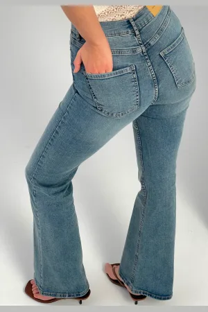 BUBBLEROOM High Flare Superstretch Jeans 34