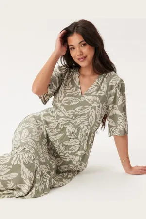 Happy Holly Puff Sleeve Viscose Dress 32/34
