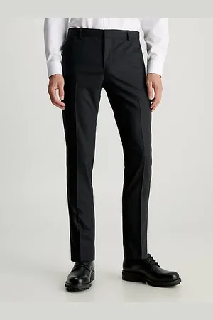 Calvin Klein Slim Wool Stretch Suit Trousers