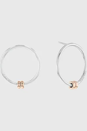 Calvin Klein Two Tone Round Earrings