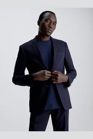 Calvin Klein Slim single-breasted wol stretch colbert