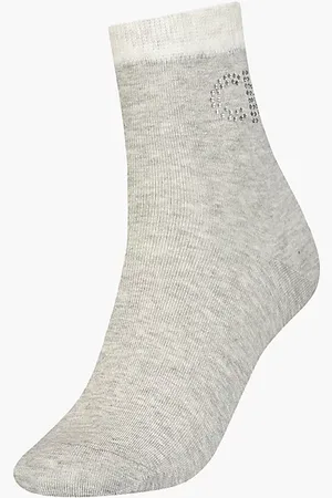 Calvin Klein Crystal Logo Crew Socks - - - Women - One Size
