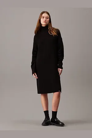 Calvin Klein Relaxed Cotton Knit Jumper Dress