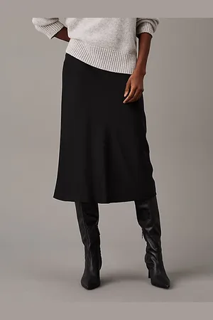 Calvin Klein Slim Crepe Midi Skirt