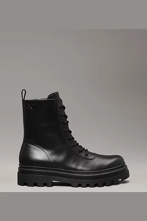 Calvin Klein Leather Lug Boots