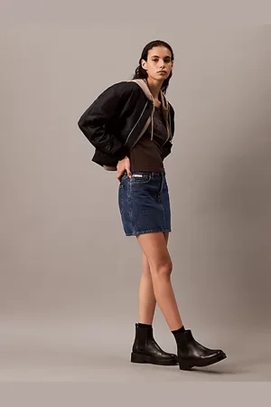 Calvin Klein High Rise Denim Mini Skirt