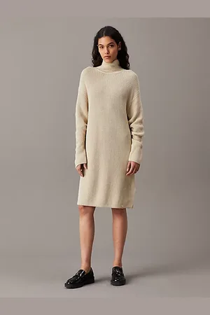 Calvin Klein Relaxed Cotton Knit Jumper Dress