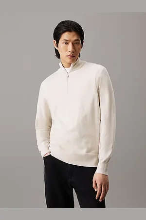 Calvin Klein Merino Zip Neck Jumper