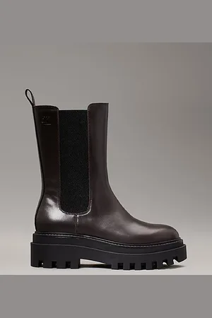Calvin Klein Leather Platform Boots