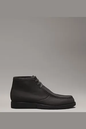 Calvin Klein Leather Apron Toe Boots