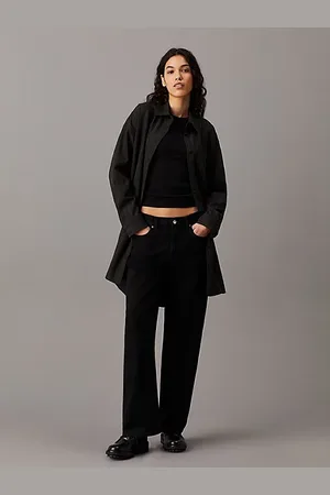 Calvin Klein Soft Crepe Pinstripe Shirt Dress
