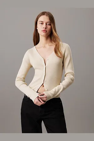 Calvin Klein Slim Ribbed Cotton Cardigan