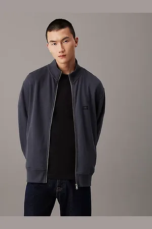 Calvin Klein Waffle Cotton Zip Up Cardigan
