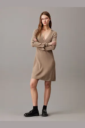 Calvin Klein Soft Knit Flared Jumper Dress