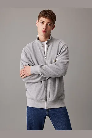 Calvin Klein Waffle Cotton Zip Up Cardigan