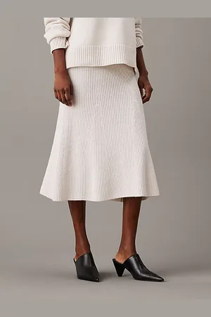 Calvin Klein Relaxed Wool Midi Skirt