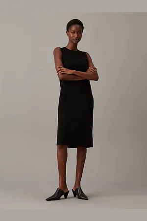 Calvin Klein Slim Wool Shift Dress