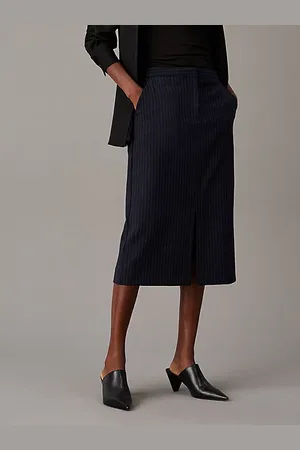 Calvin Klein Pinstripe Midi Skirt
