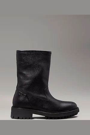 Calvin Klein Leather Biker Boots