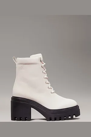 Calvin Klein Leather Chunky Heeled Boots