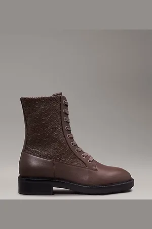 Calvin Klein Leather Logo Boots