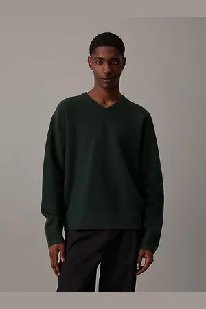 Calvin Klein Felted Merino V-neck Jumper