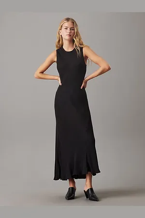 Calvin Klein Slim Flared Midi Dress
