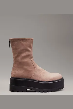Calvin Klein Faux Suede Platform Boots
