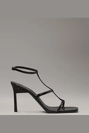 Calvin Klein Leather Heeled Gladiator Sandals