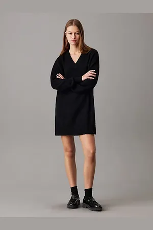 Calvin Klein Soft Wool Blend Jumper Dress