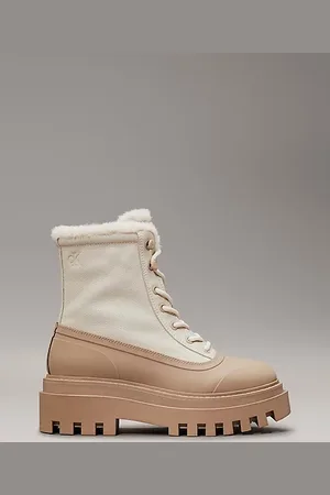 Calvin Klein Leather Winter Platform Boots
