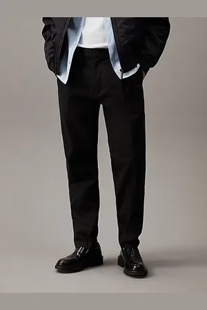 Calvin Klein Tapered Twill Pleated Trousers