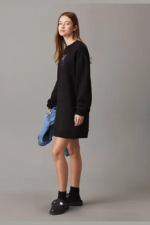 Calvin Klein Relaxed Monogram Sweatshirt Dress