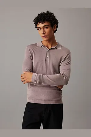 Calvin Klein Merino Silk Polo Jumper