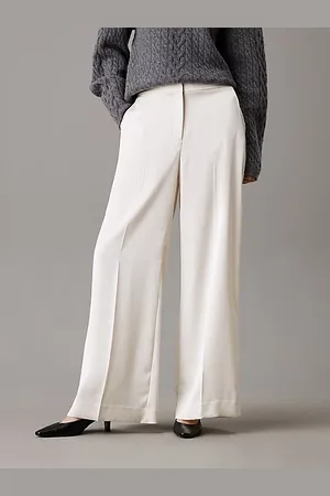 Calvin Klein Straight Technical Satin Trousers