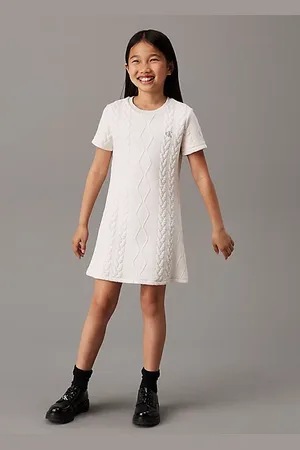 Calvin Klein Flared Cable Knit Dress