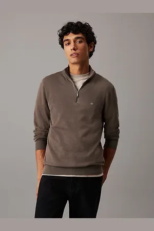 Calvin Klein Cotton Silk Quarter Zip Jumper
